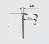 Renderplas PVC Clip-On Edge Bead 2500mm x 12mm (Pack of 25) - EB12