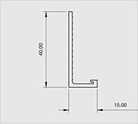 Renderplas PVC Render Stop Bead 2500mm x 15mm (Pack of 25) - RS15